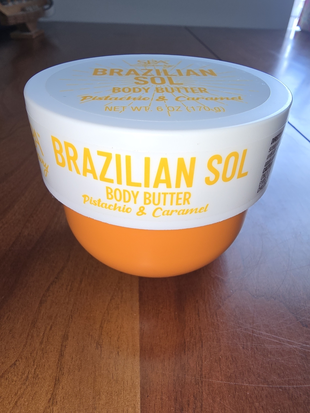 Brazilian Sol Pistachio & Caramel Body Butter, 6 oz. NEW, SEALED